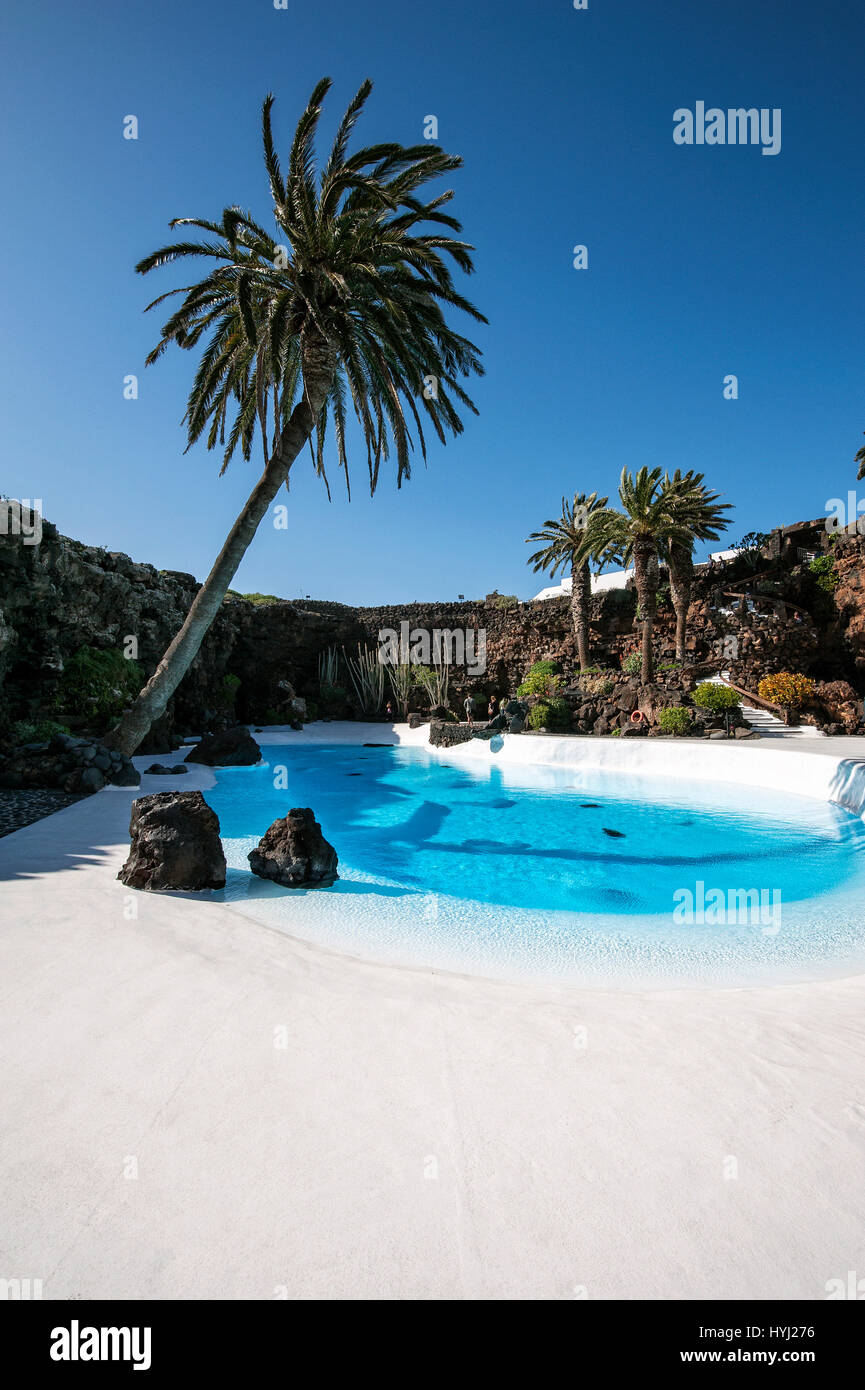 Jameos del Agua, architetto Cesar Manrique, Lanzarote, Isole Canarie, Spagna Foto Stock