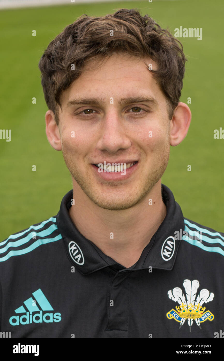 Surrey, Regno Unito. 4 apr, 2017. Zafar Ansari, Surrey County Cricket. David Rowe/ Alamy Live News Foto Stock