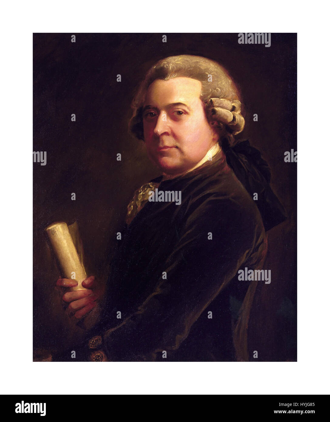 John Adams (30 Ottobre 1735 - 4 luglio 1826) era un avvocato americano, autore, statista e diplomatico. Ha servito come il secondo presidente degli Stati Uniti (1797-1801), il primo Vice Presidente (1789-1797), e come Padre Fondatore era un leader americano di indipendenza dalla Gran Bretagna. Foto Stock