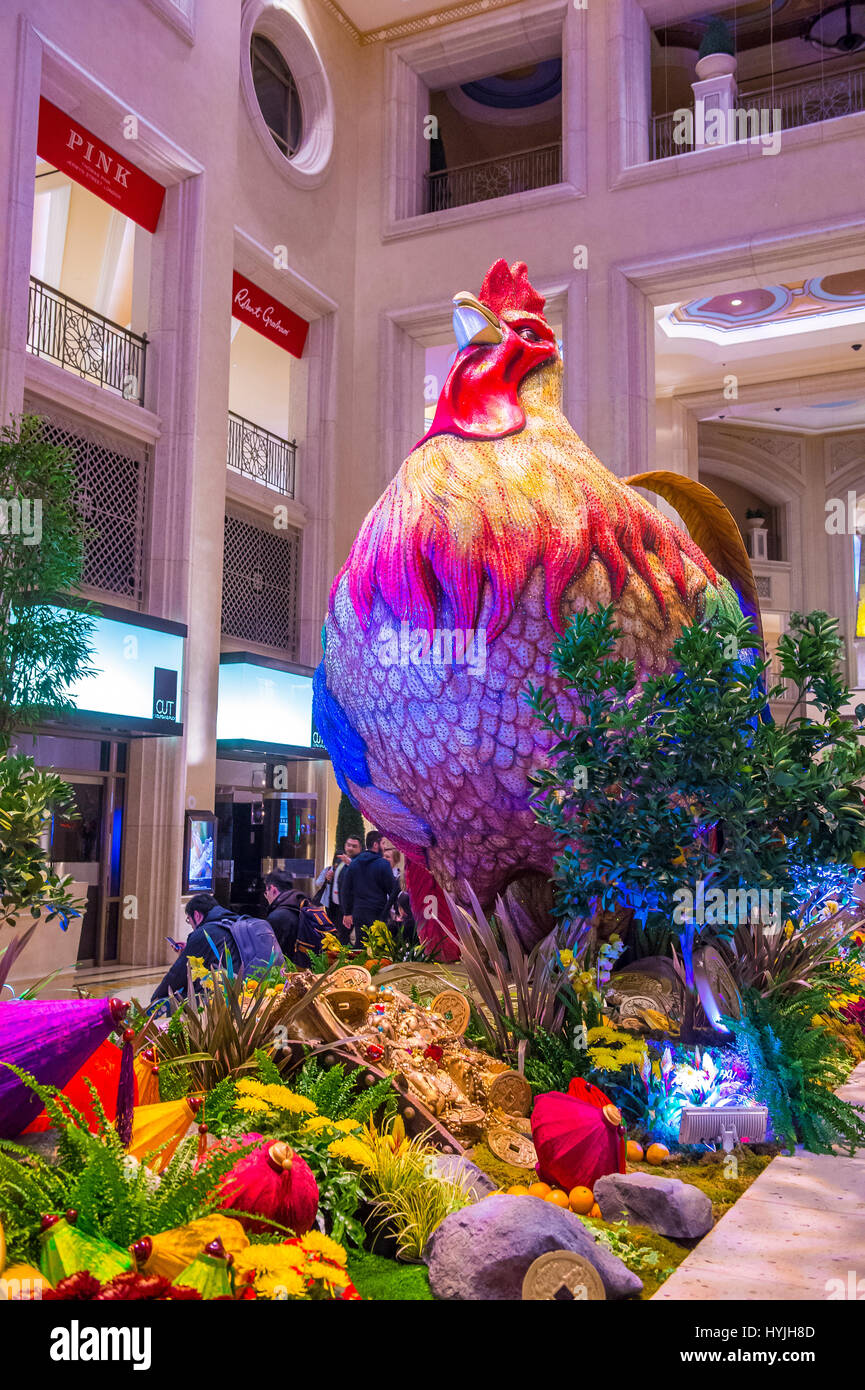 LAS VEGAS - Jan 08 : nuovo anno cinese decorazioni al Venetian Hotel & Casino di Las Vegas il 8 gennaio 2017. Con più di 4000 suites è uno Foto Stock