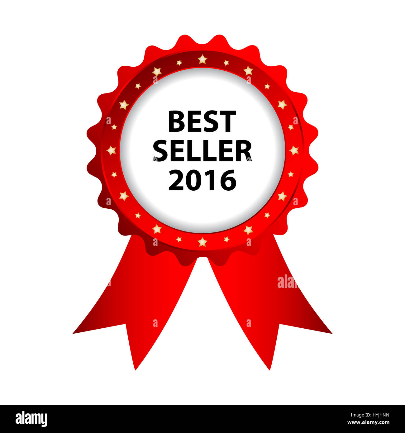 Speciale red badge, best seller 2016 etichetta promozionale Foto Stock