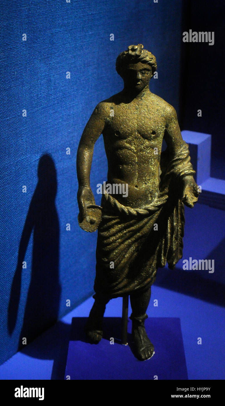 Protezione romana dio. I secolo d.c. Bronzo. Storia svedese museo. Stoccolma. La Svezia. Foto Stock