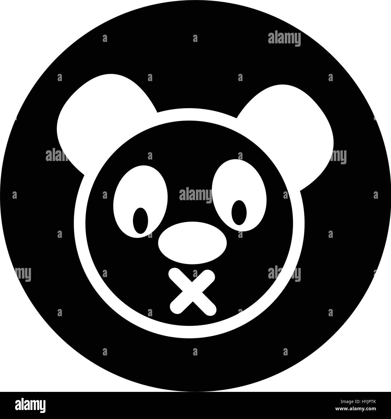 Carino panda icona Illustrazione Vettoriale