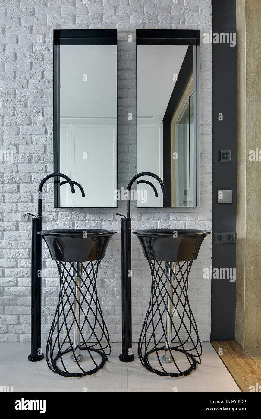 Bagno in stile loft Foto Stock