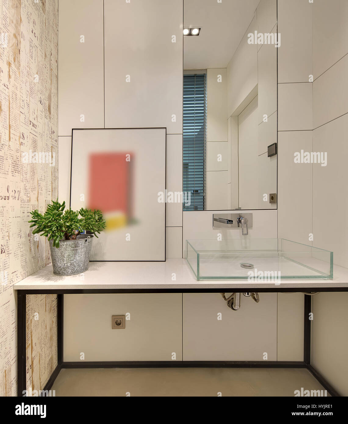 Bagno in stile moderno Foto Stock