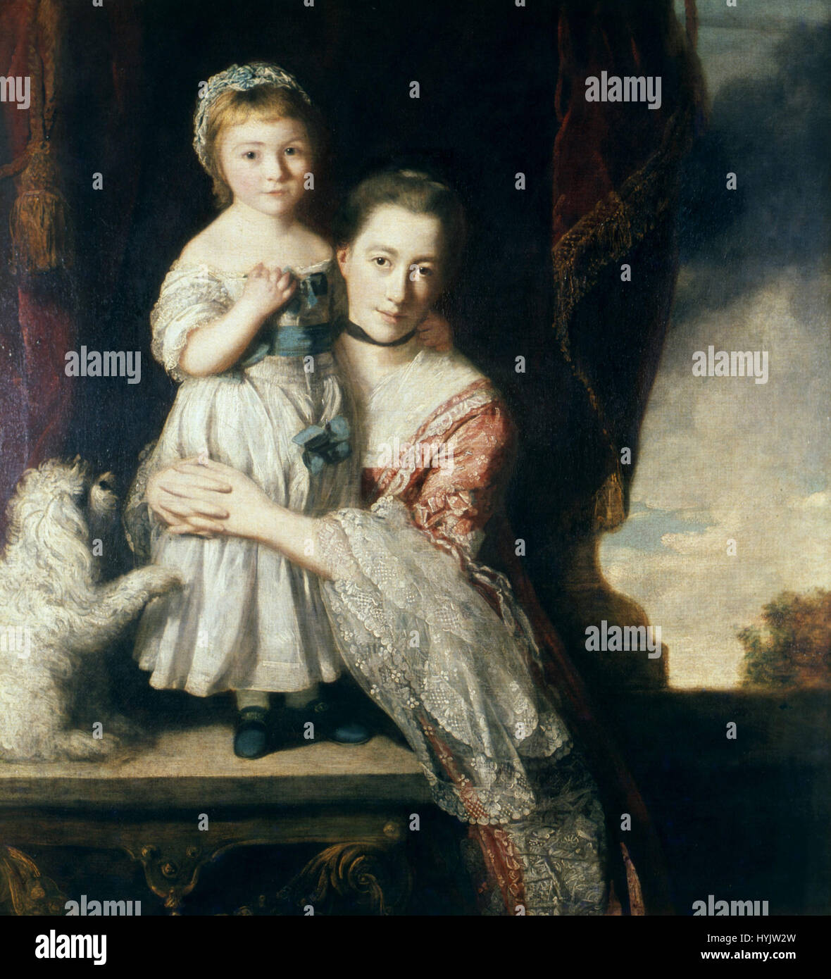 Georgiana, Contessa Spencer (1757-1806) in seguito duchessa di Devonshire, con sua madre Margaret Georgiana (Poyntz) (1736-1814), la Contessa Spencer, moglie del 1° Conte Spencer. Il dipinto è da Sir Joshua Reynolds. *Data esatta sconosciuto Foto Stock