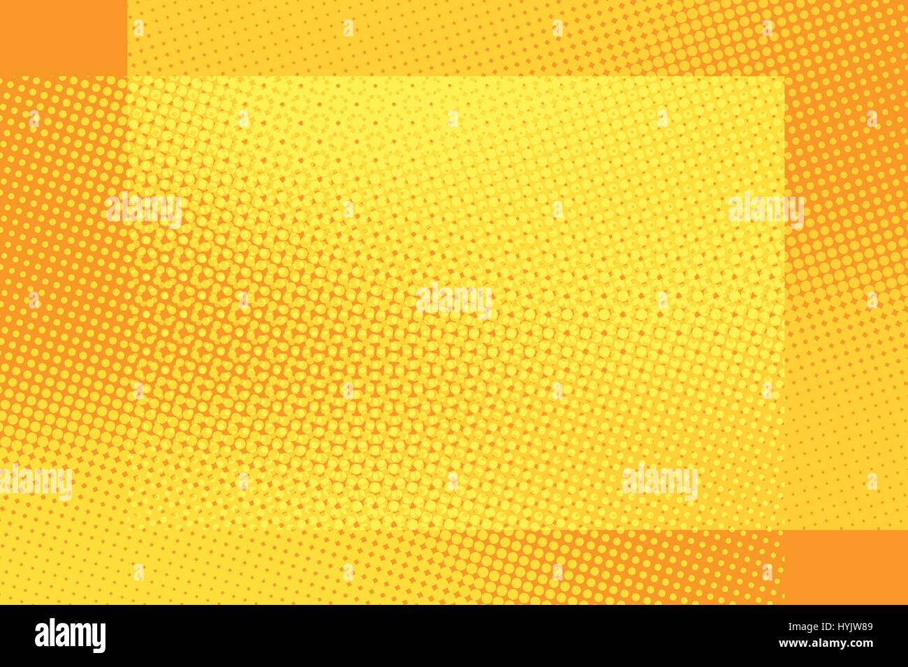 Telaio arancione pop art sfondo rétro Illustrazione Vettoriale