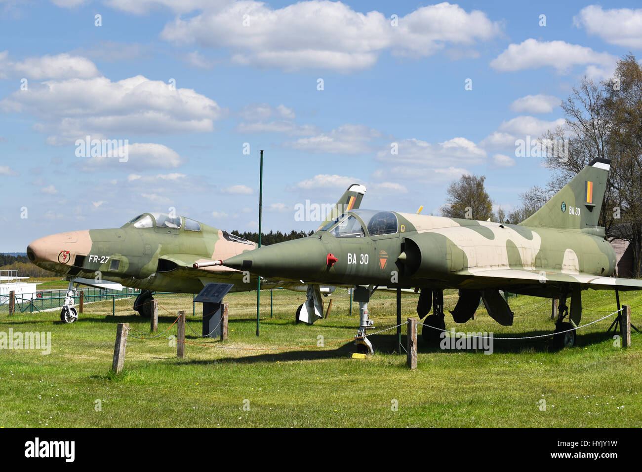 Fuori Uso militare Lockheed F-104 Starfighter belga di componente di aria Foto Stock