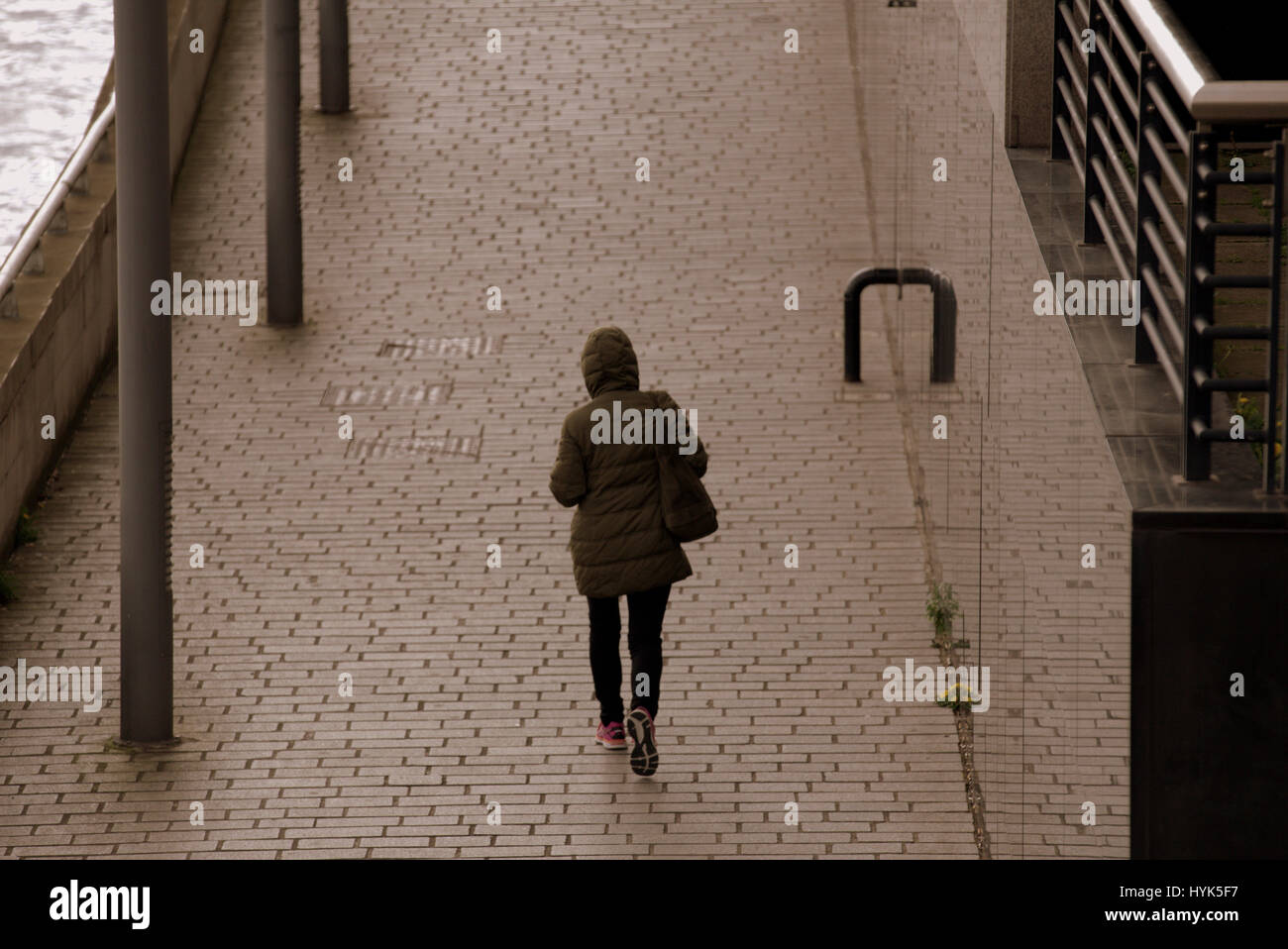 Clyde walkway gente camminare turisti Foto Stock