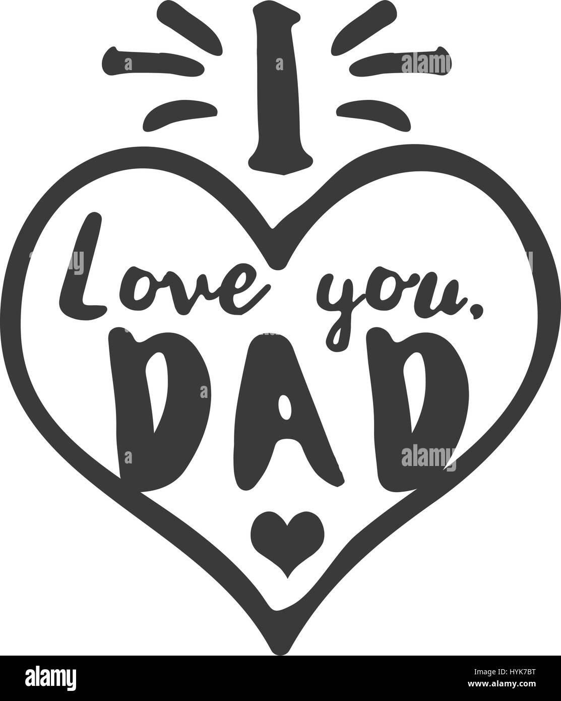 Isolate i padri felice giorno preventivi su uno sfondo bianco. Ti amo, papà. Congratulazioni Papa etichetta, vettore di badge. Il Daddy elementi per il tuo design Illustrazione Vettoriale