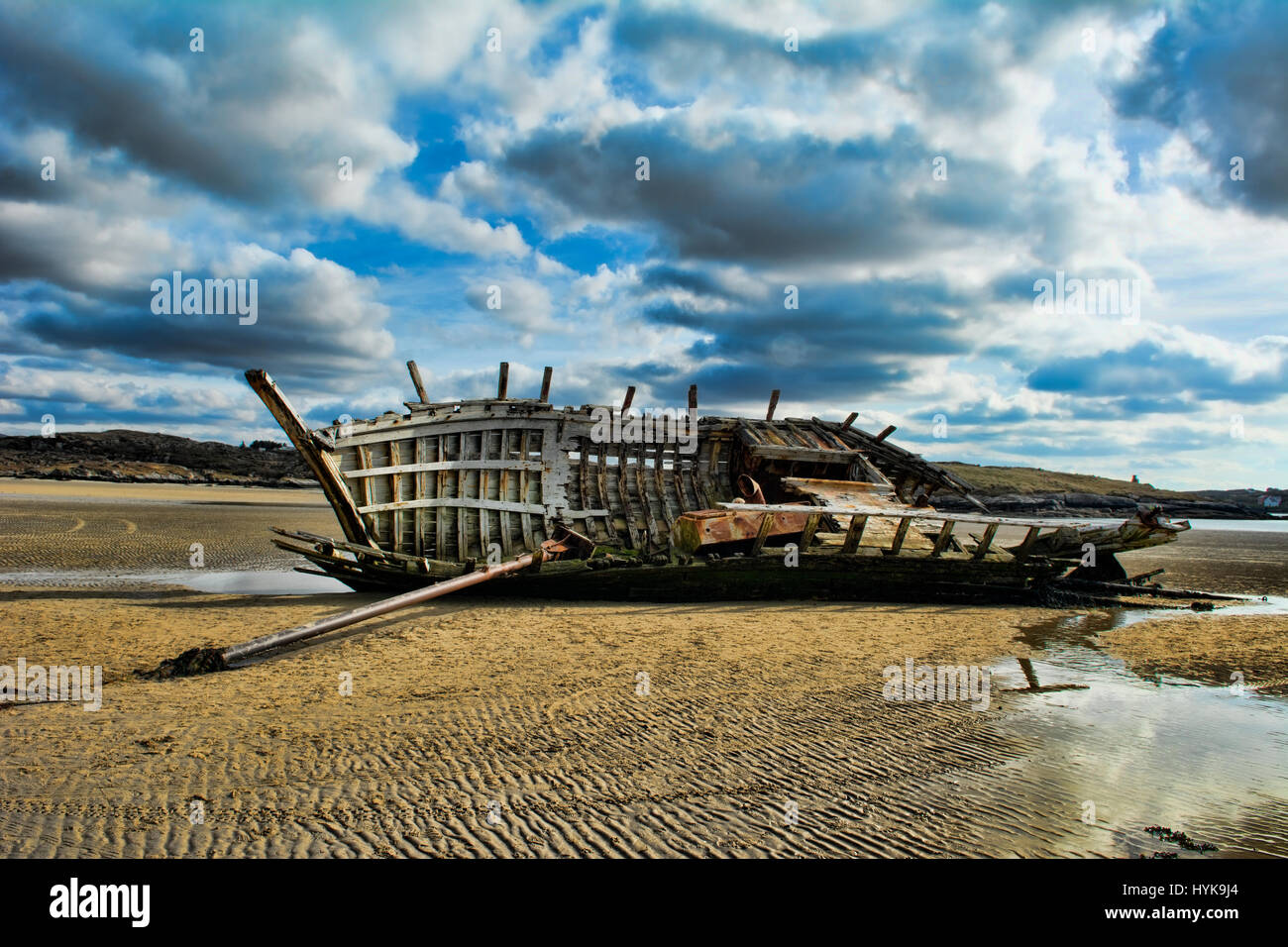 Bad Eddie della barca Gweedore Bunbeag Donegal Irlanda Europa Foto Stock