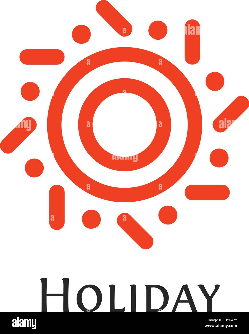 Abstract isolata forma tonda colore arancio, logo Sun logotipo illustrazione vettoriale Illustrazione Vettoriale