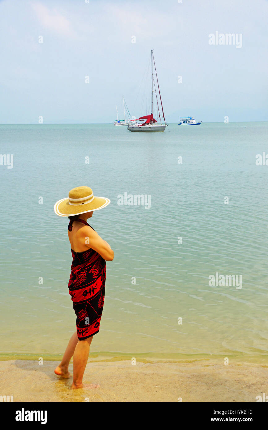 Bang Rak Beach su Koh Samui, Thailandia Foto Stock