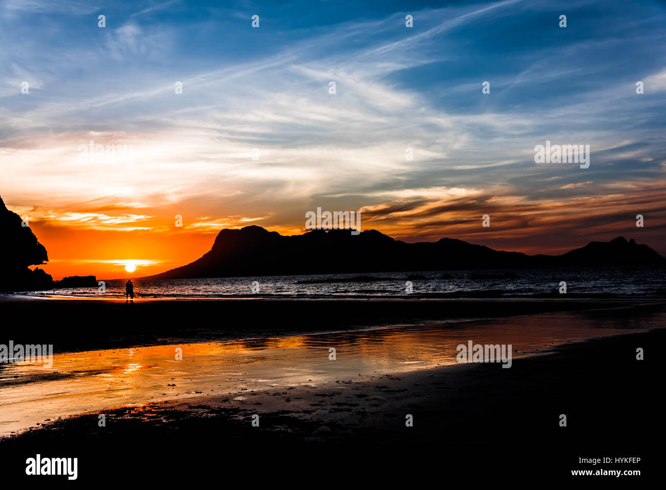 coppia al tramonto Foto Stock