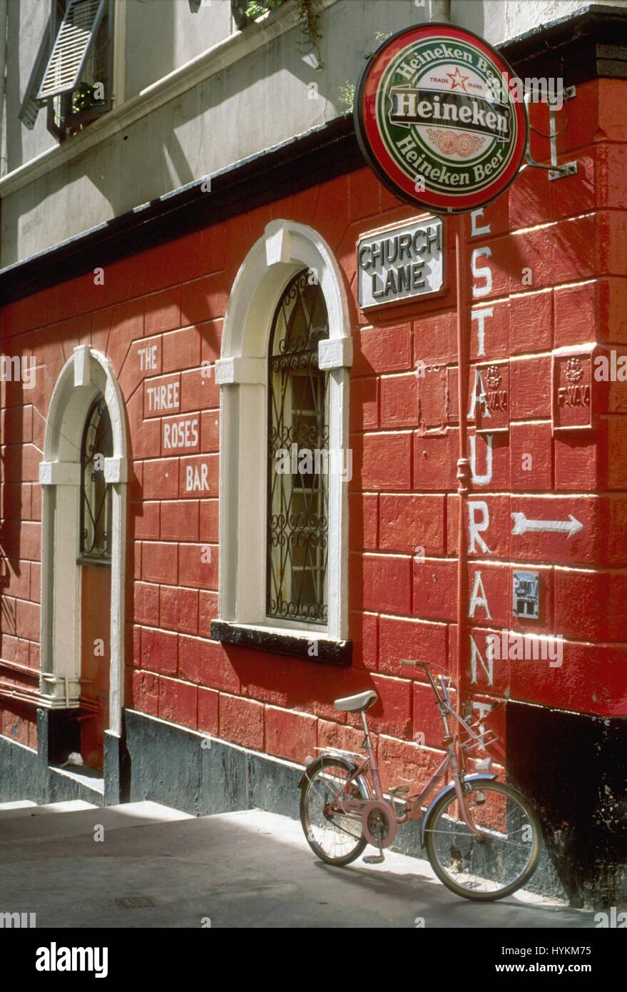 Gibilterra, pub Inglese nel centro storico Foto Stock