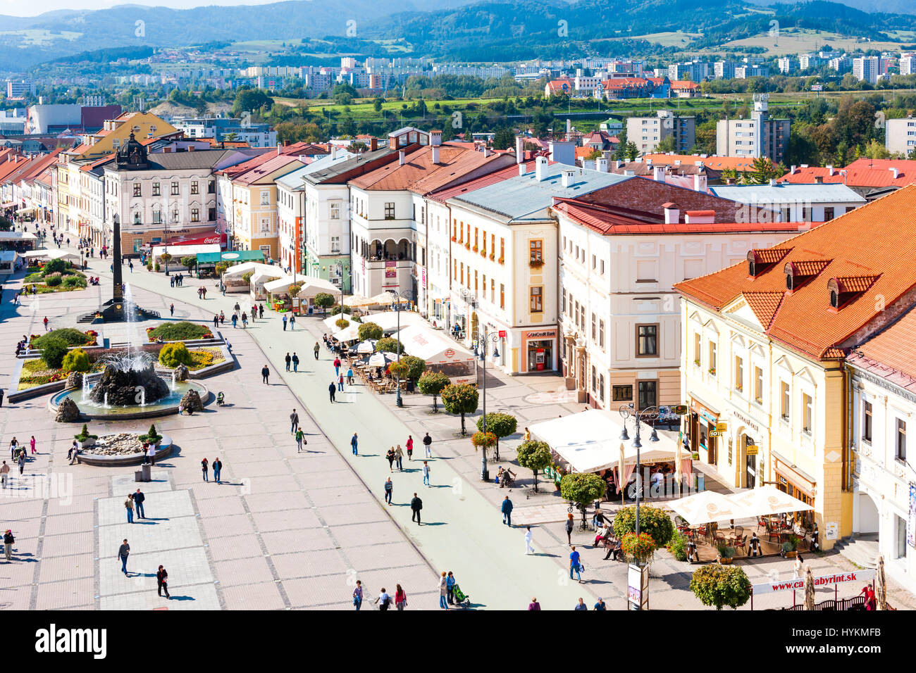 Piazza SNP, Banska Bystrica, Slovacchia Foto Stock