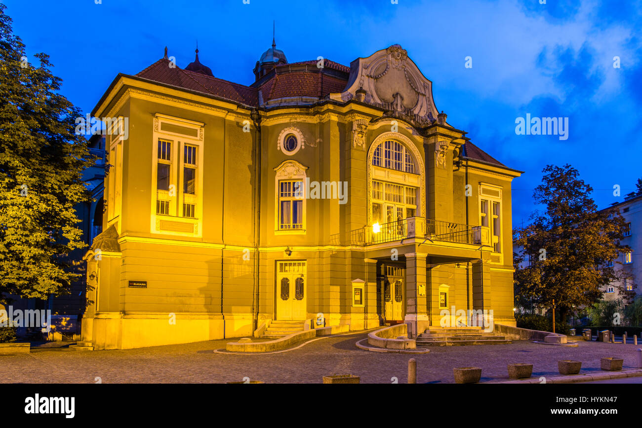 Teatro Nazionale Sloveno di dramma di Ljubljanska Foto Stock