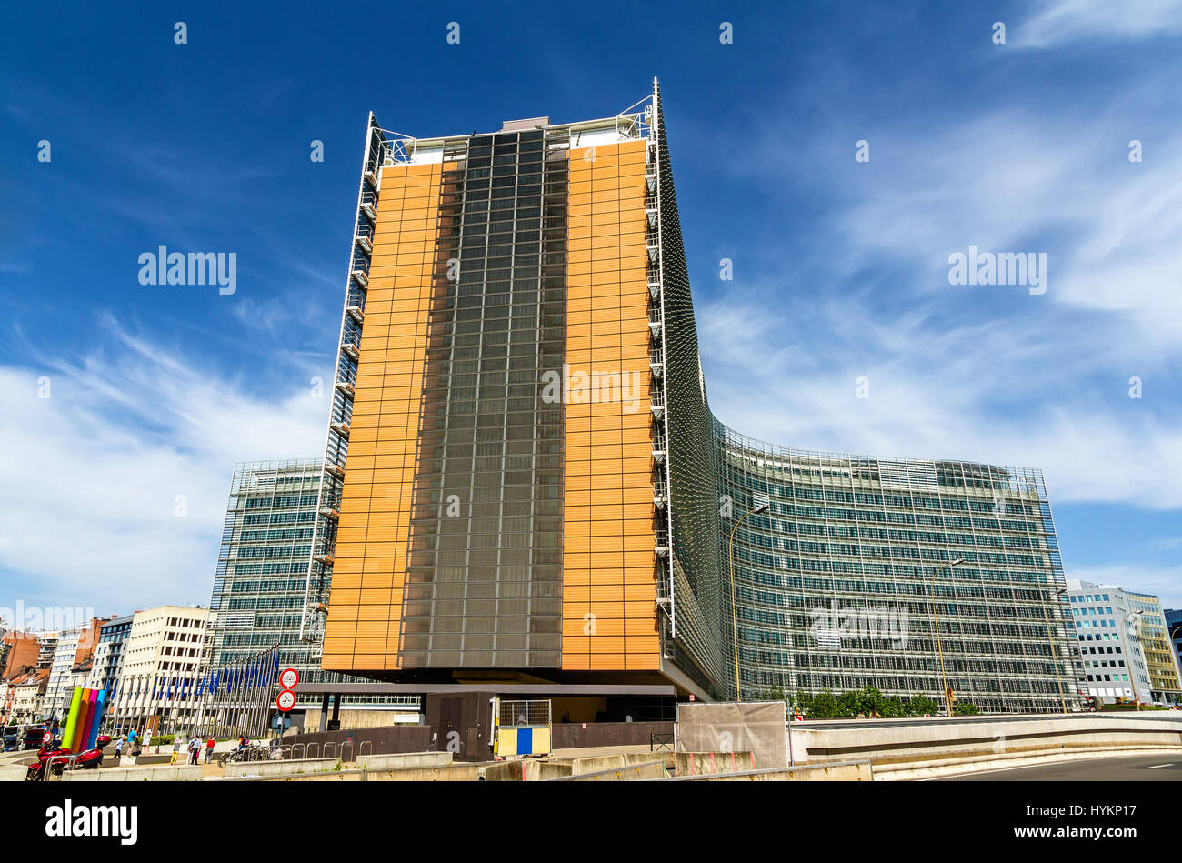 Edificio Berlaymont della Comissione Europea a Bruxelles Foto Stock
