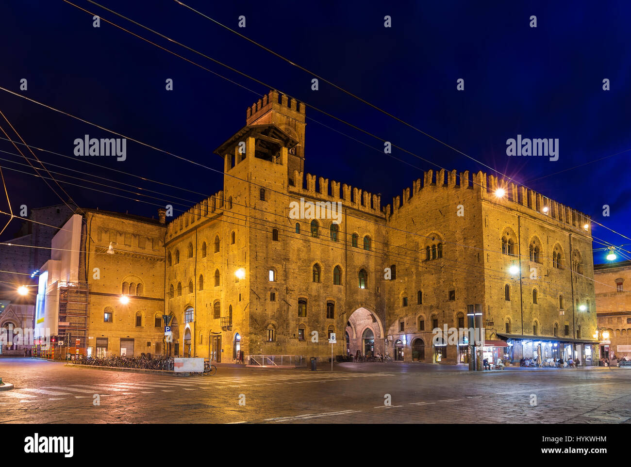 Palazzo Re Enzo a Bologna, Italia Foto Stock