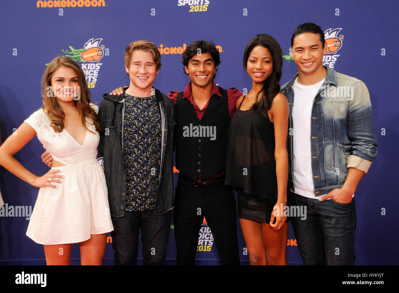 Power Rangers Cast assiste il 2015 Nickelodeon Kids Choice Awards di sport a UCLA nel luglio 16th, 2015 a Los Angeles, California. Foto Stock