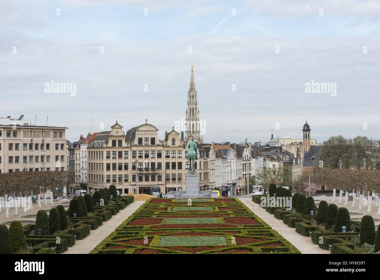 Mont des Arts giardini in Bruxelles Foto Stock