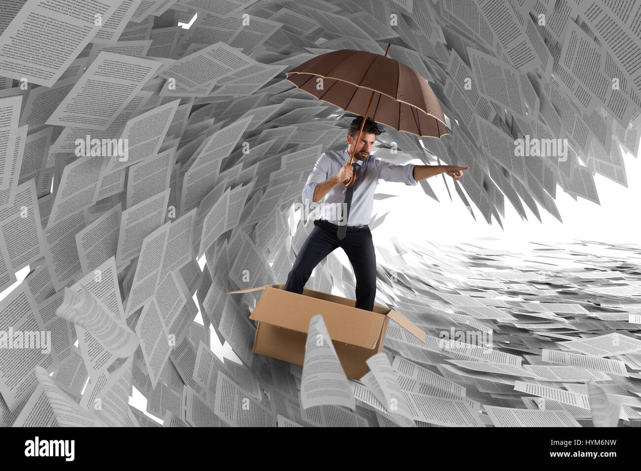 Superare la tempesta della burocrazia Foto Stock