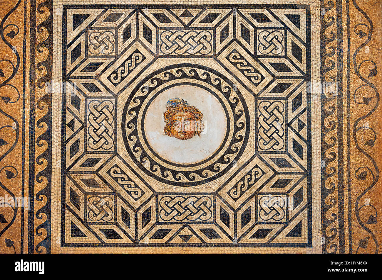 2° - 3° secolo mosaico romano dall'Alcazar di Cordoba, Spagna Foto Stock