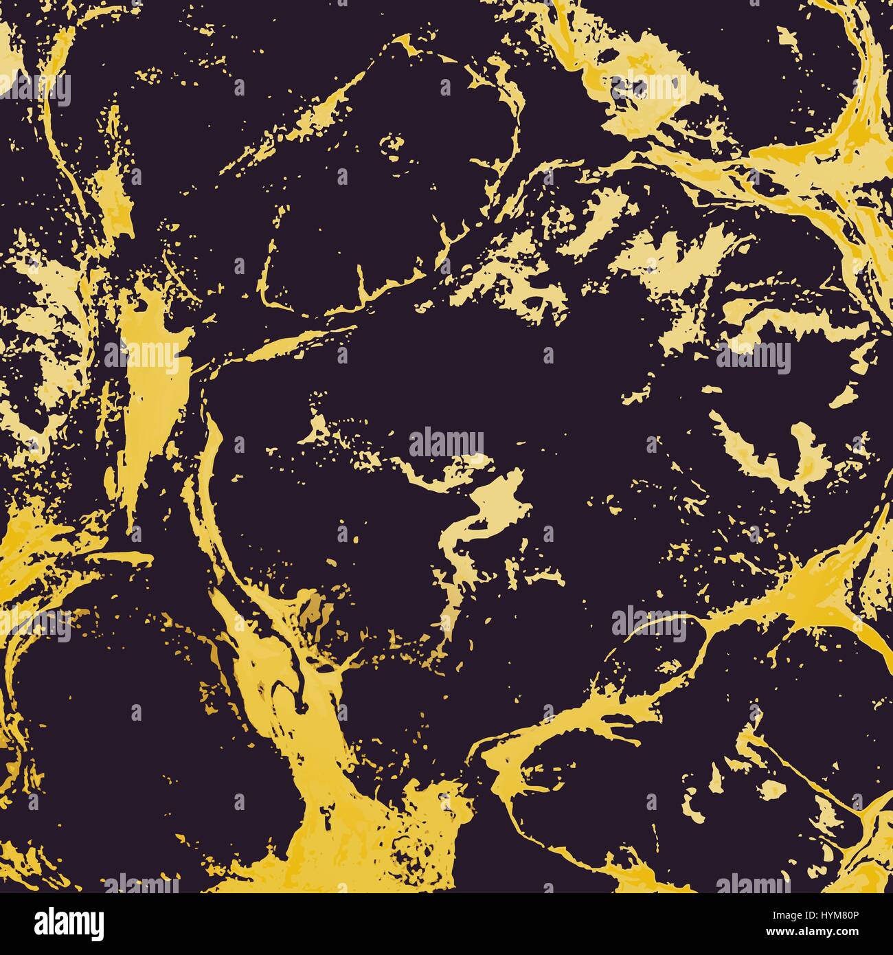 Vettore monocromatico oro disegnato a mano carta ebru marmorizzazione vernice liquida decorazione grafica di sfondo texture Illustrazione Vettoriale