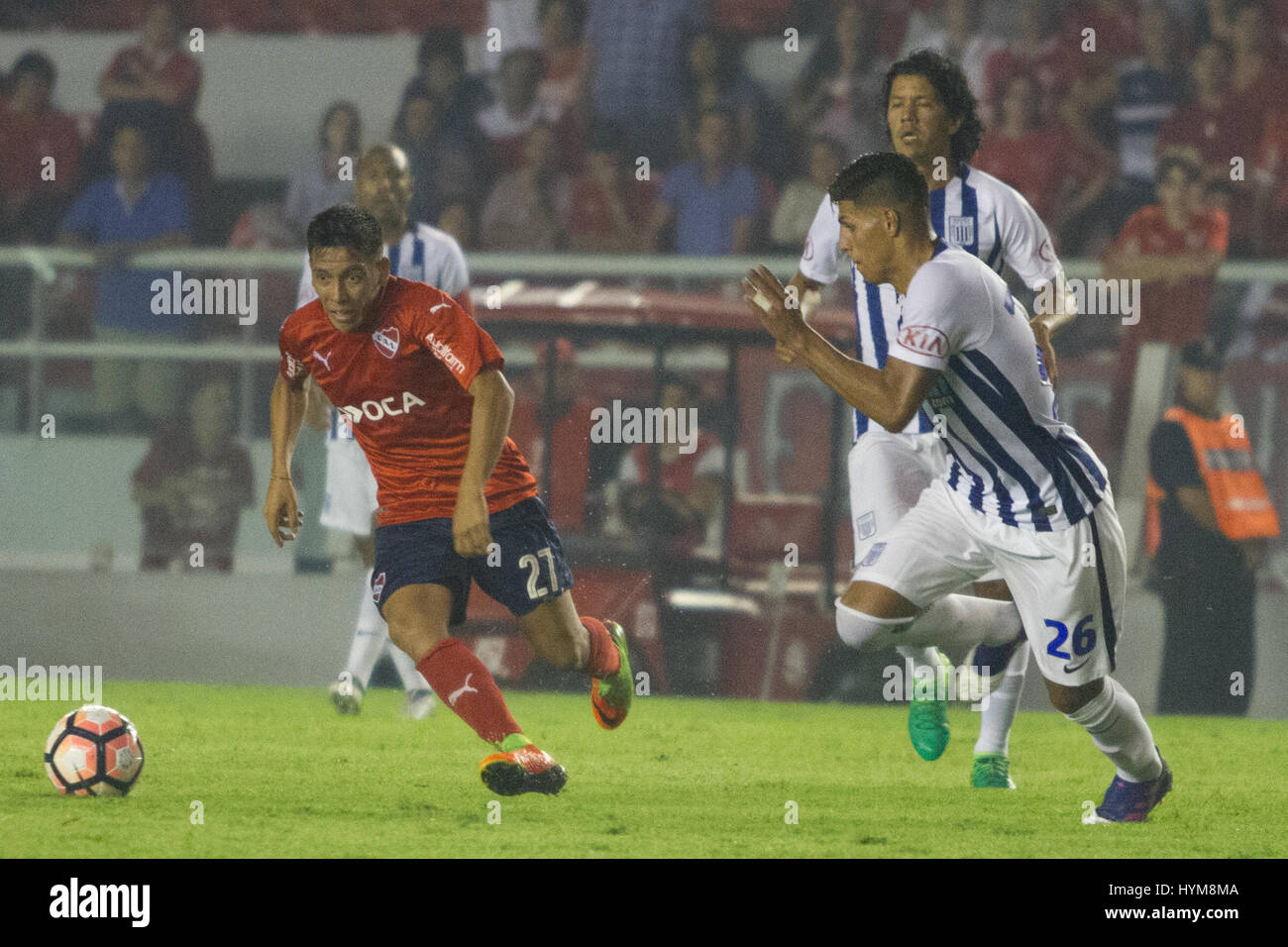 BUENOS AIRES, 04.04.2017: Martin Benitez, in avanti di Independiente durante la partita tra Independiente (ARG) e Alianza Lima (PER) a Estadio Liberta Foto Stock