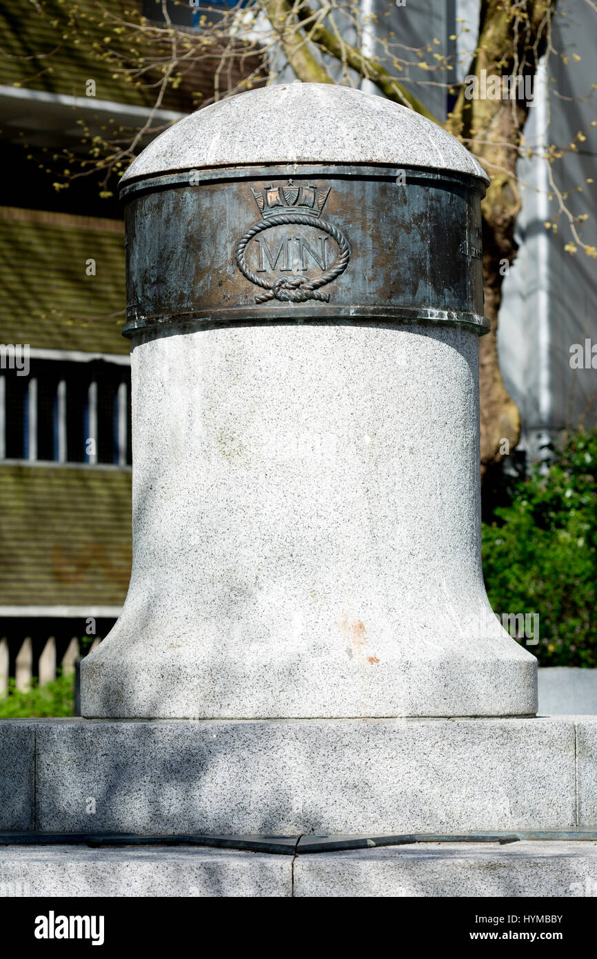 Marina Mercantile Memorial, Welsh Back, Bristol, Regno Unito Foto Stock