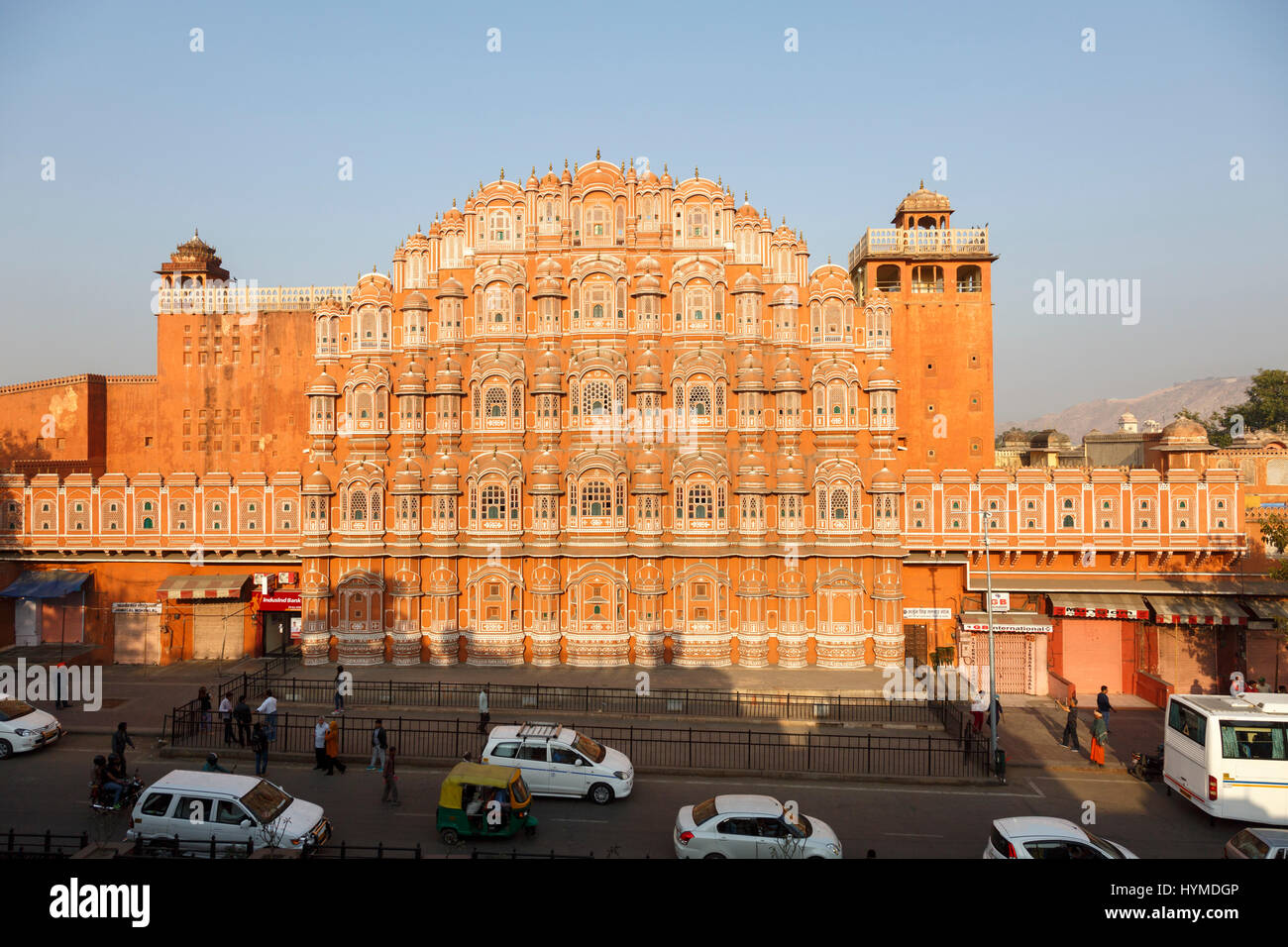 Hawa Mahal, der Palast der Winde, Jaipur, Rajasthan, Indien Foto Stock