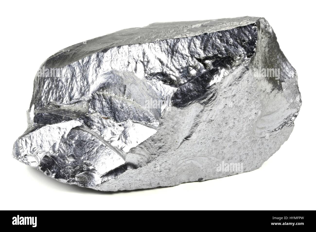 Silicio purissimo da Freiberg/ Germania isolati su sfondo bianco Foto Stock