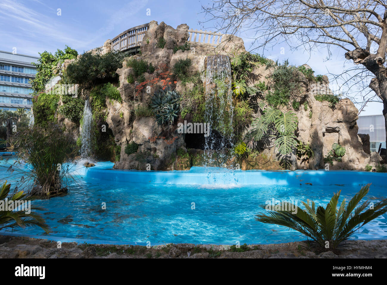 Piccolo lago nel Parco Genoves, Cadice, Andalusia, Spagna Foto Stock