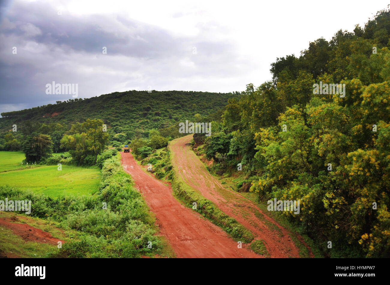 Strade rurali India Kerala, strade in Kerala, strade seniche, (Foto Copyright © di Saji Maramon) Foto Stock