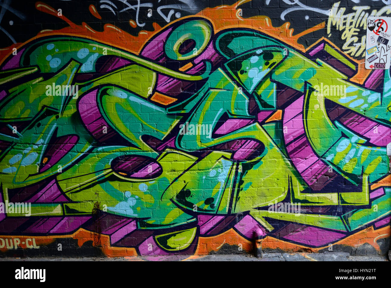 Vicolo Graffiti Melbourne Foto Stock