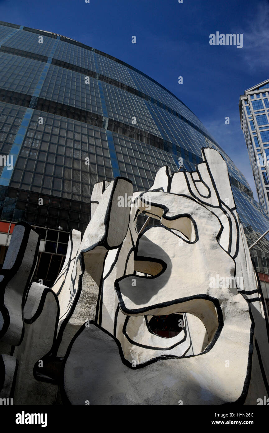 Jean Dubuffet scultura al di fuori dello Stato di Illinois edificio (James Thompson R edificio), Chicago, Illinois Foto Stock