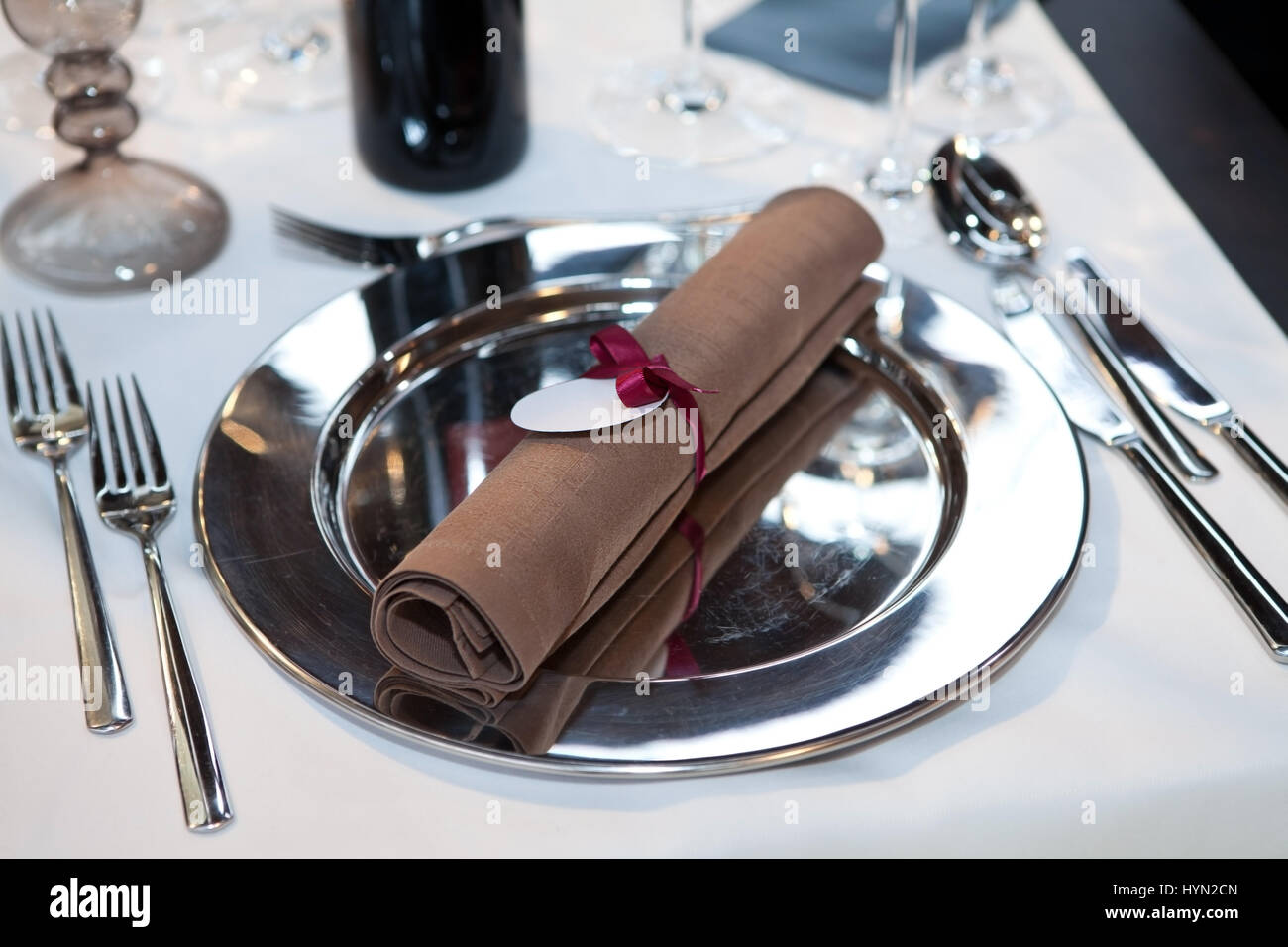 Elegante cena di nozze Foto Stock