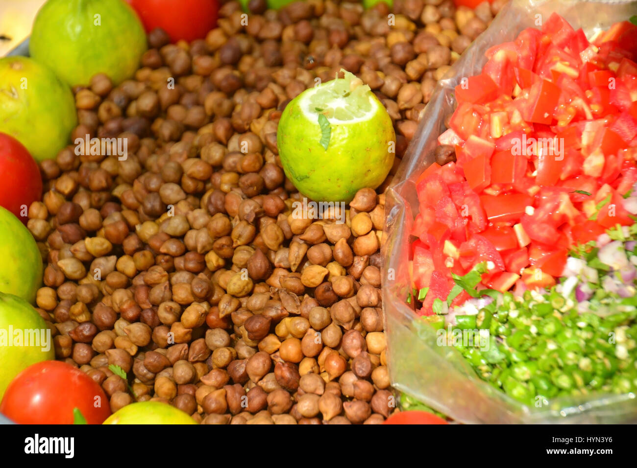 Indian Street Food : Bollito di Black Gram Foto Stock