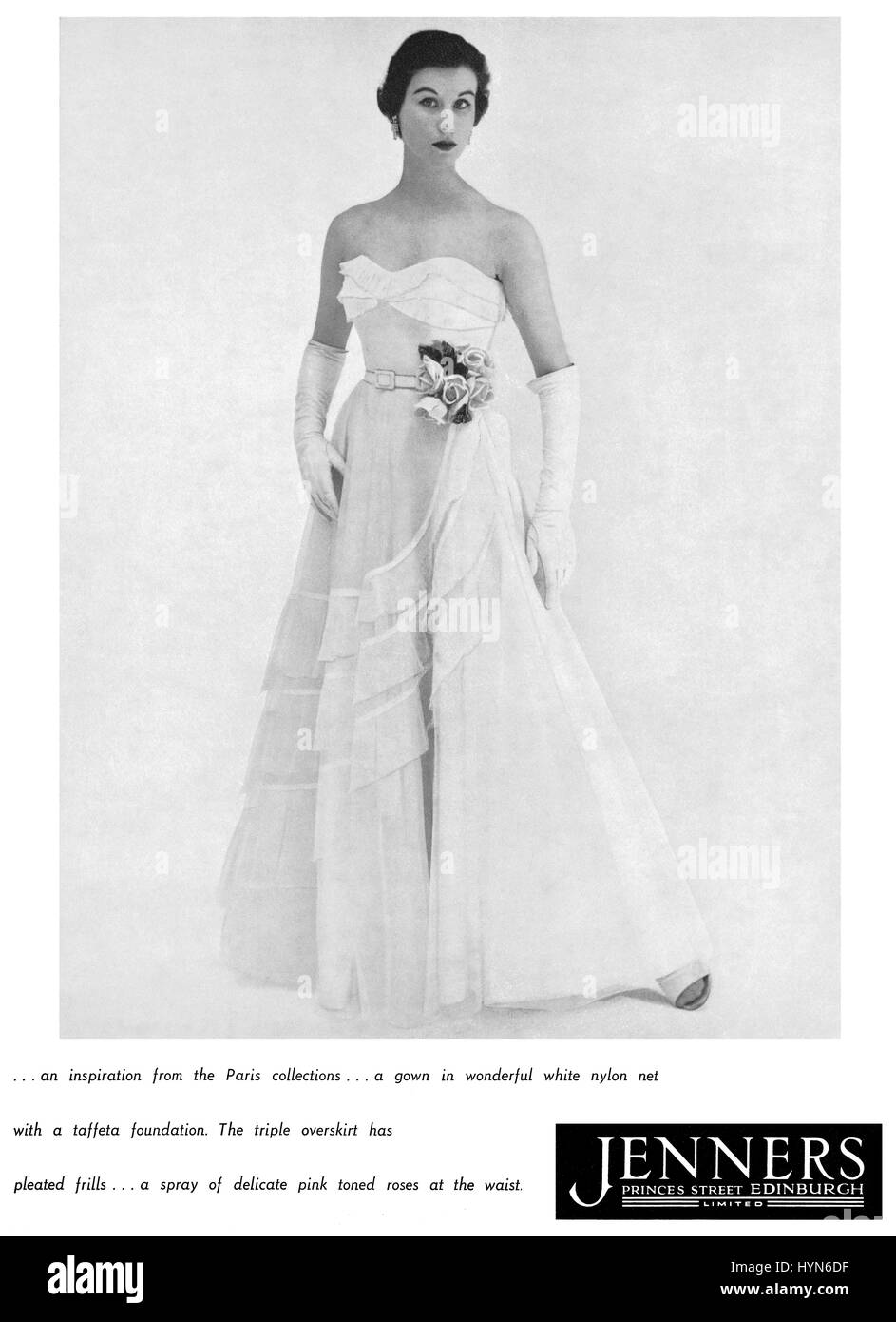1953 British pubblicità per Jenners Department Store, Princes Street, Edimburgo, Scozia. Foto Stock
