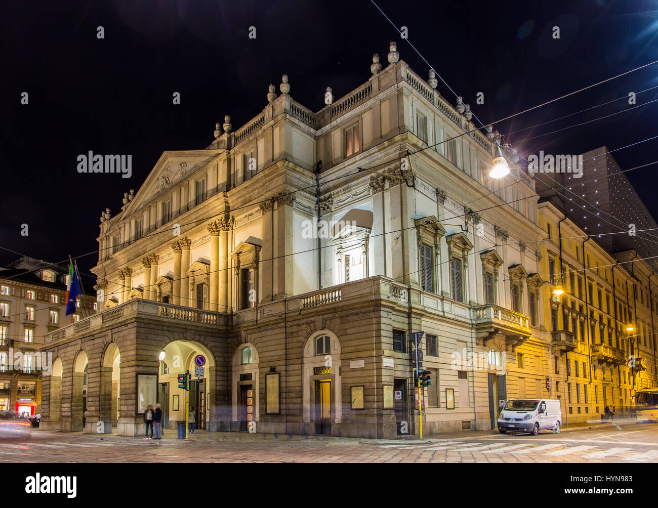 La Scala, un'opera house di Milano, Italia Foto Stock