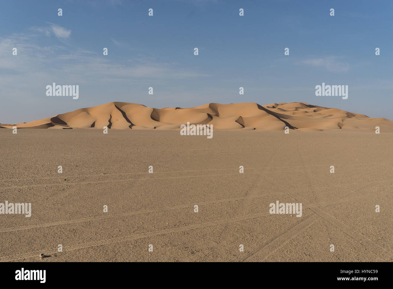 Orme in Rub Al-Khali Foto Stock