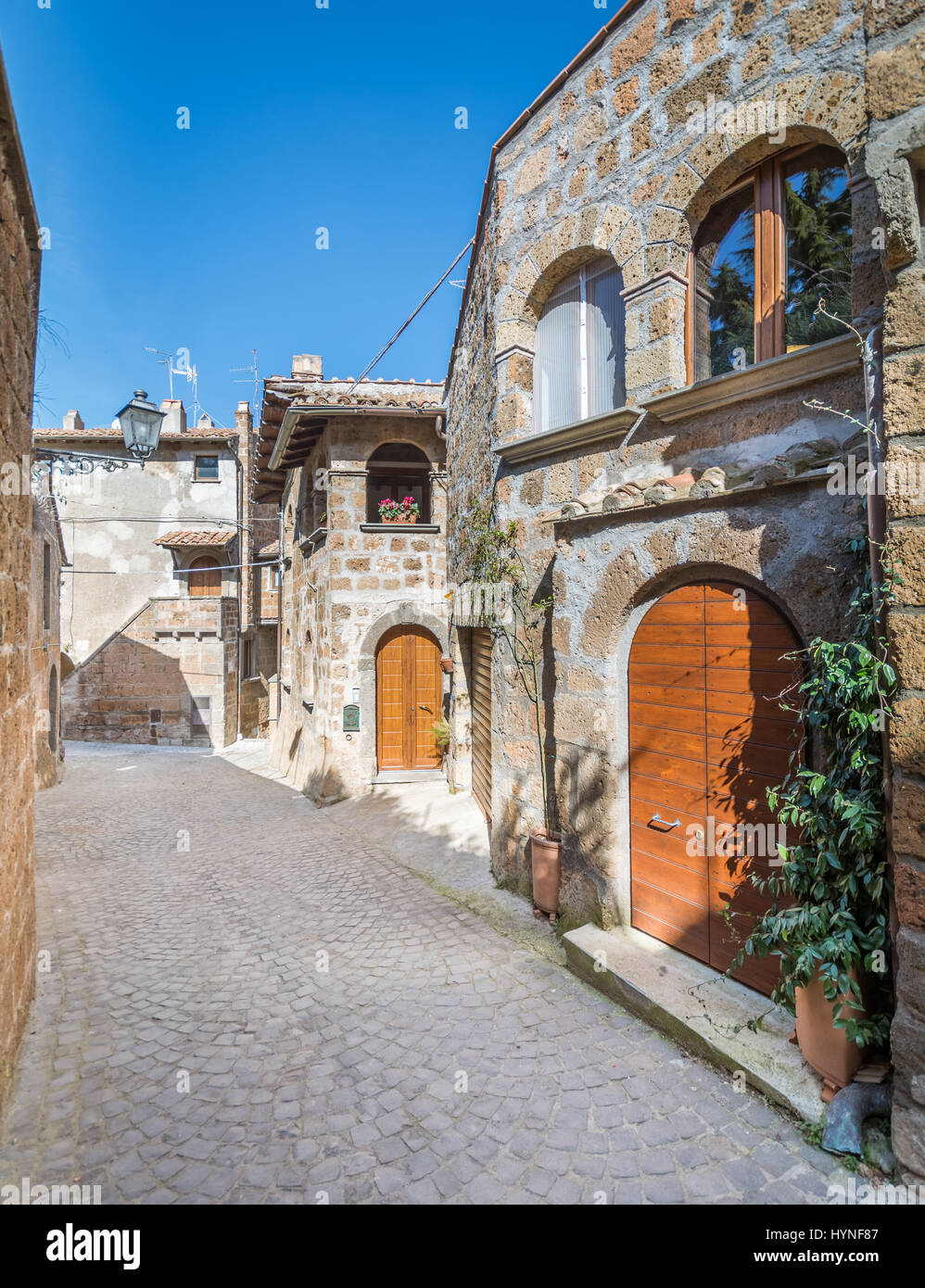 Vista panoramica di Barbarano Romano, borgo medievale in provincia di Viterbo, Lazio, Italia Foto Stock