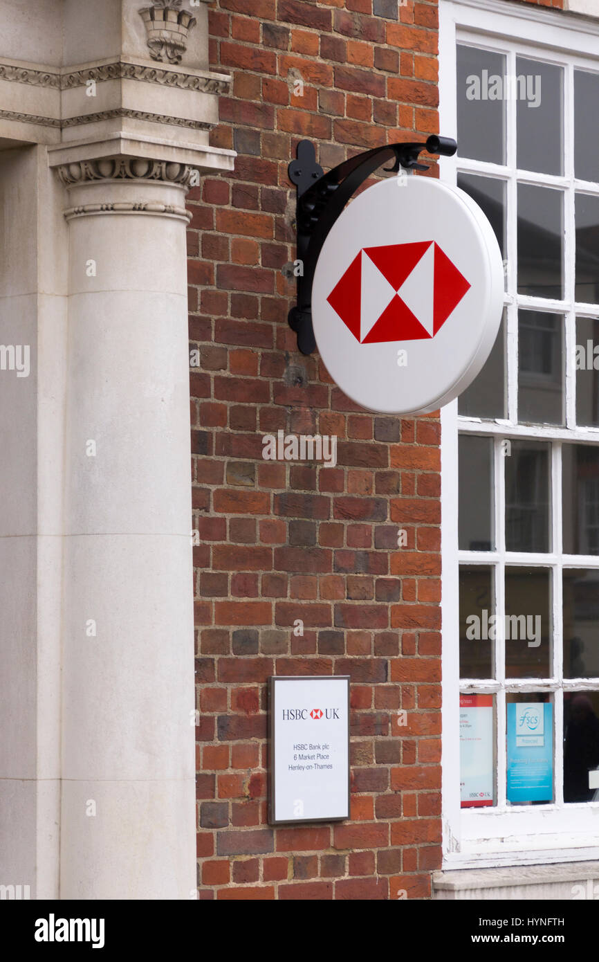 HSBC Bank a Henley on Thames, Oxforshire Foto Stock