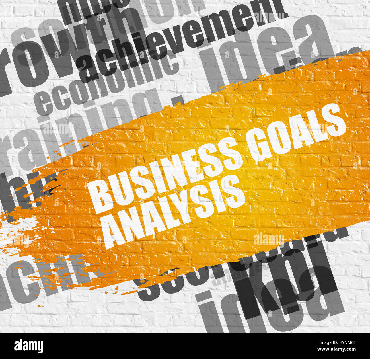 Obiettivi di business analisi su Brickwall. Foto Stock