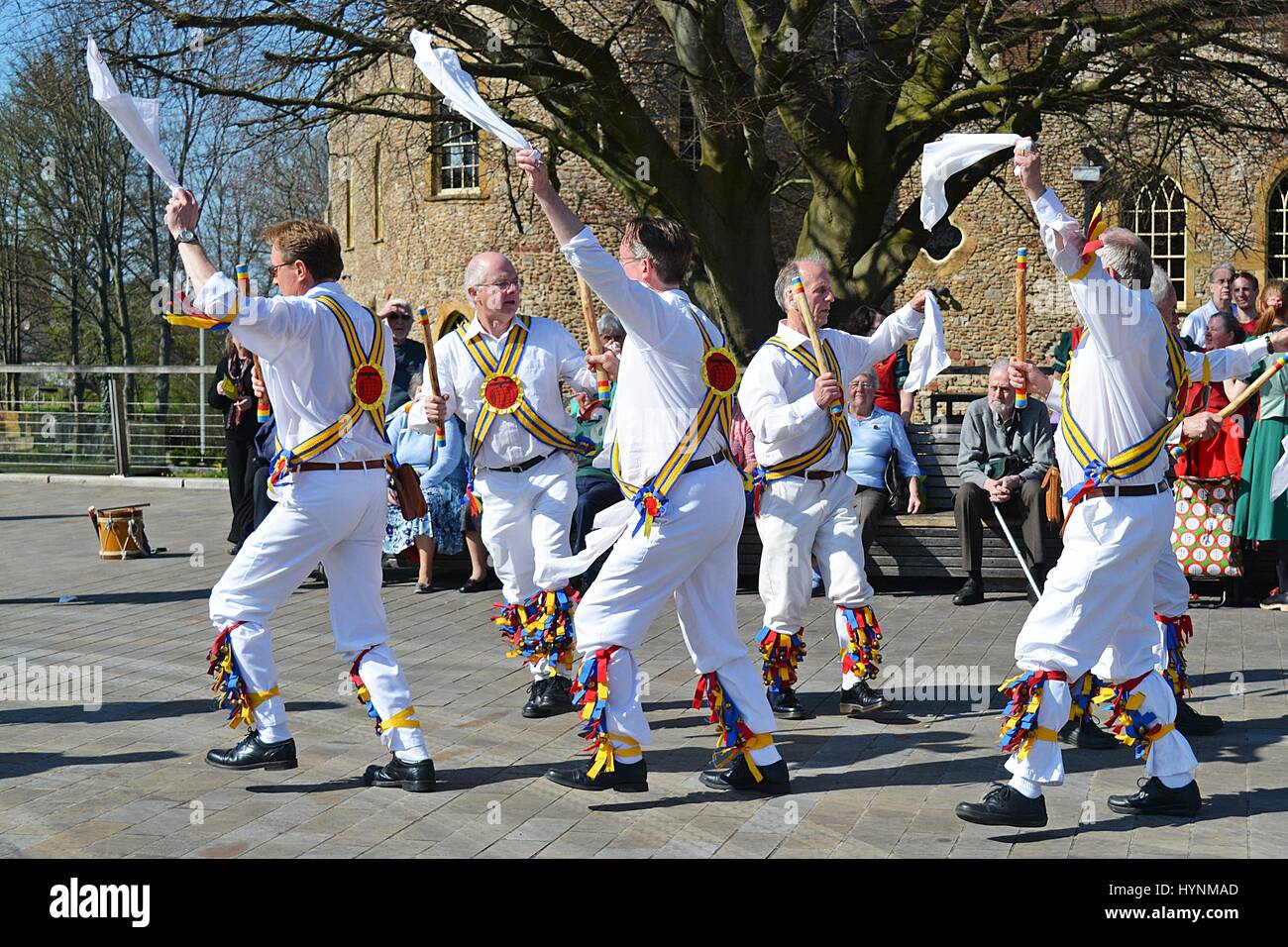 Somerset Morris Dancing in Taunton, Regno Unito Foto Stock