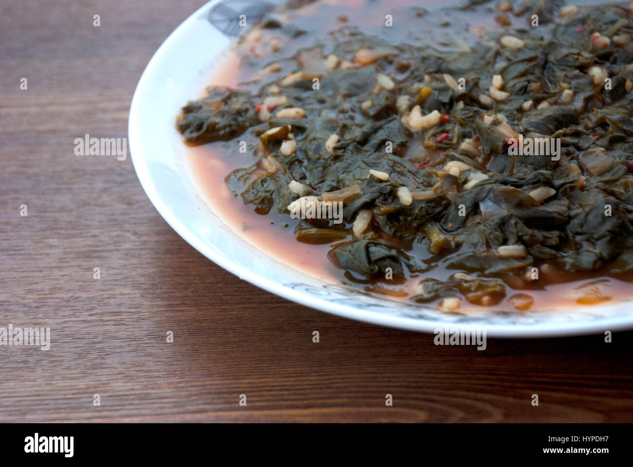 Piatti Turchi: pasto di spinaci Foto Stock