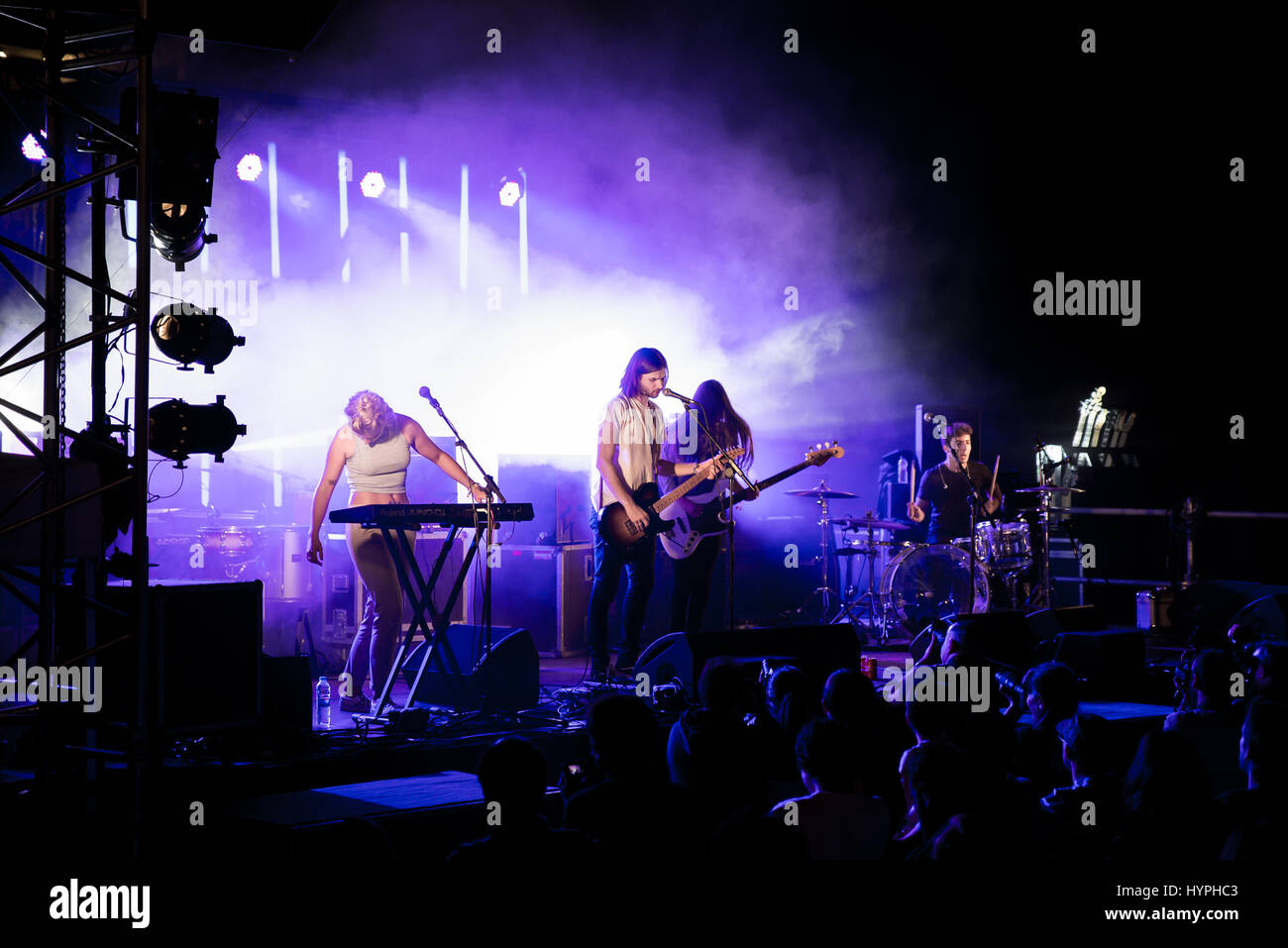 Barcellona - 5 set: Belako (banda) in concerto presso il Tibidabo Live Festival il 5 settembre 2015 a Barcellona, Spagna. Foto Stock