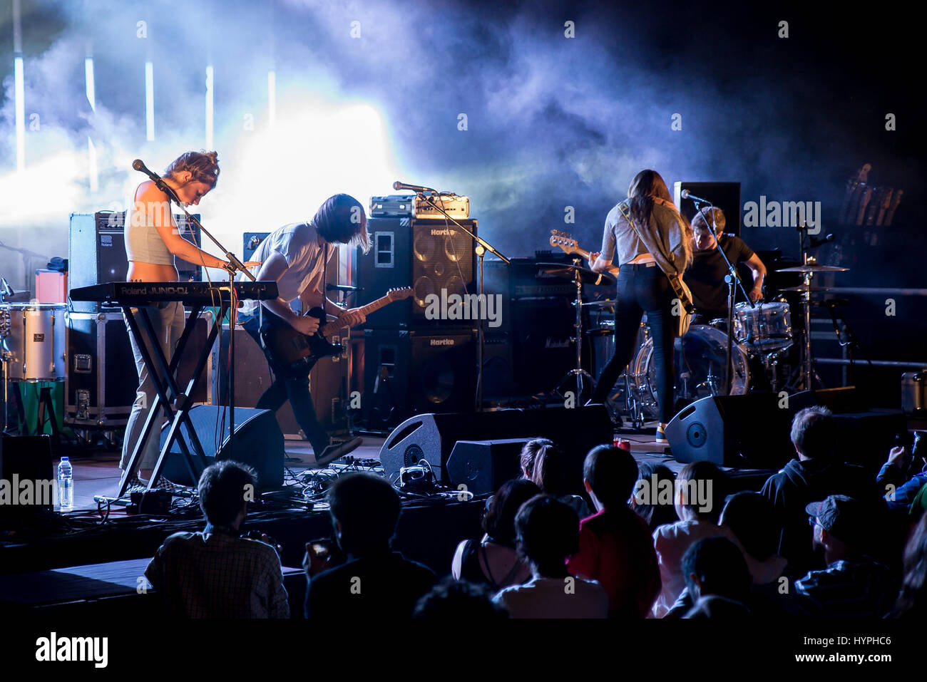 Barcellona - 5 set: Belako (banda) in concerto presso il Tibidabo Live Festival il 5 settembre 2015 a Barcellona, Spagna. Foto Stock