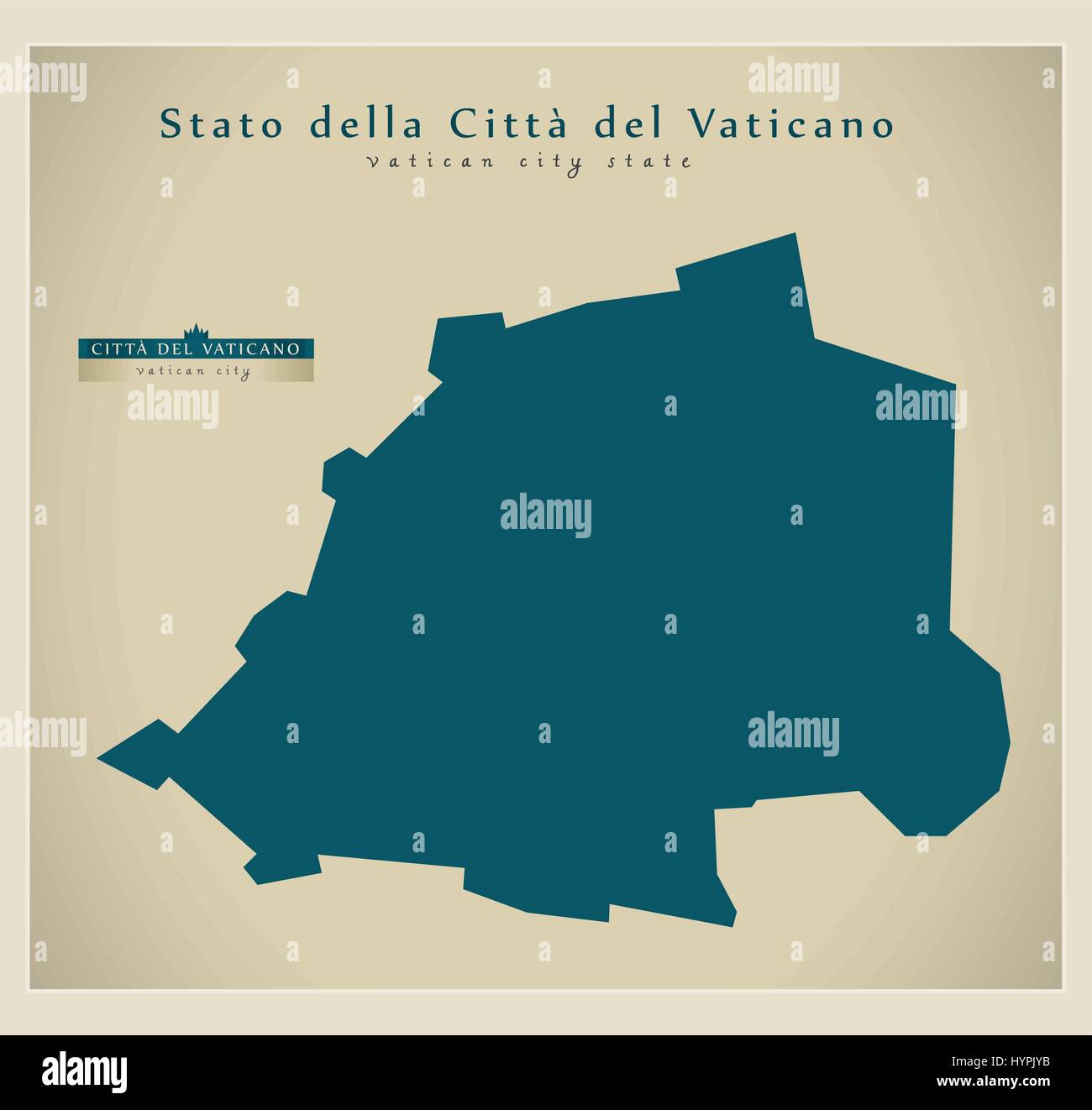 Mappa moderno - Stato della Città del Vaticano VA Illustrazione Vettoriale