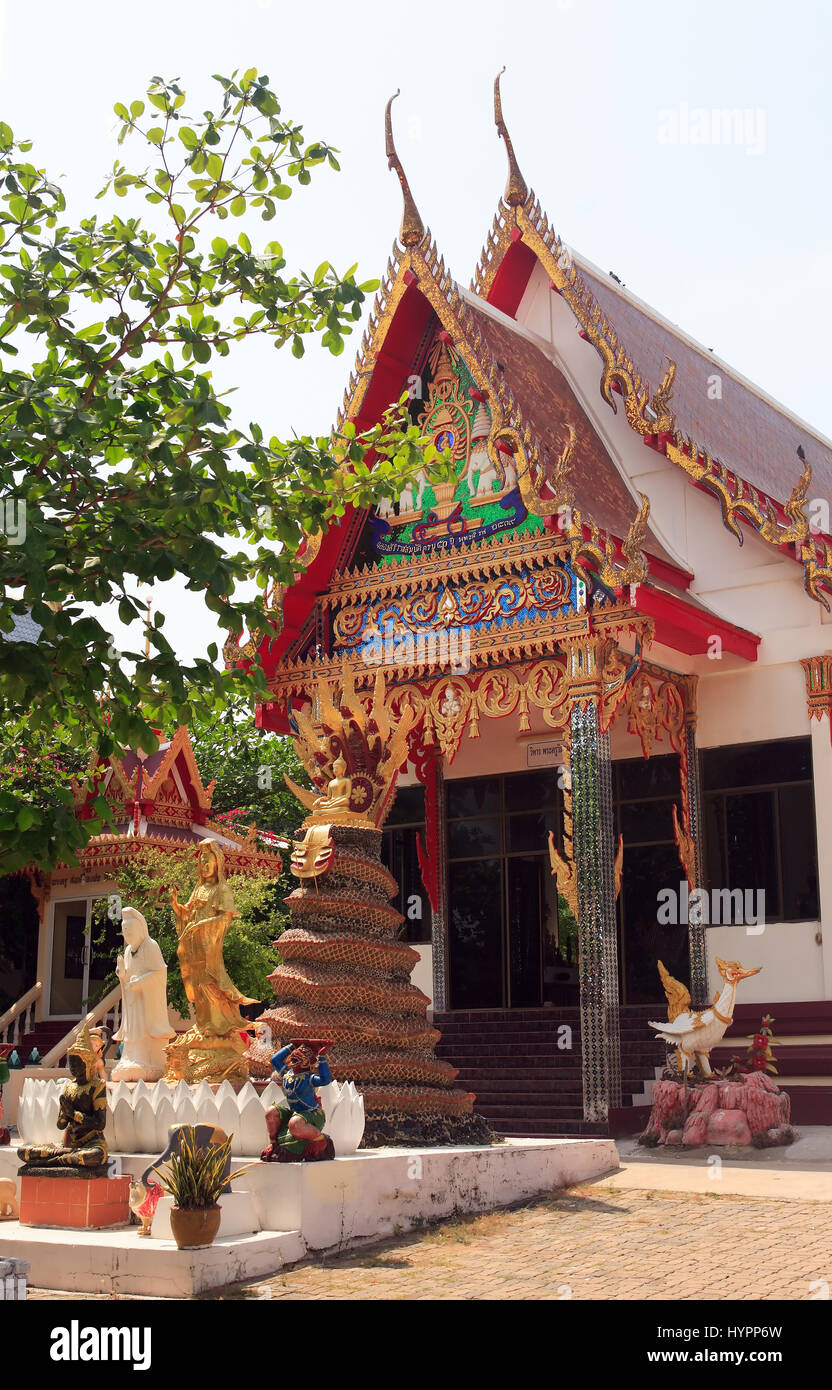 Dettaglio di un tempio buddista in Pattaya, Thailandia Foto Stock